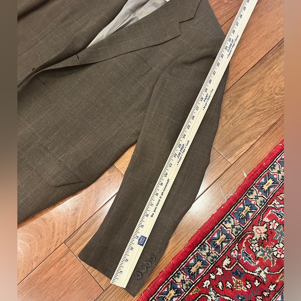 Kiton Brown Gray Sport Coat Premium Wool Mohair Size 54 Drop 7L - Picture 14 of 16
